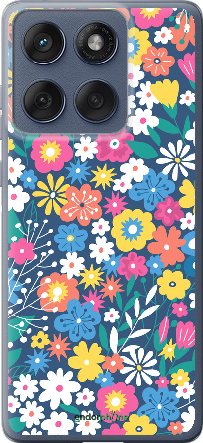 Силіконовий чехол Квітковий фон v4 для Motorola Edge 60 Fusion 5G - 5494u-4021 изображение 