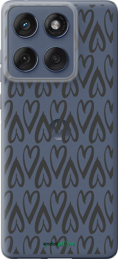Силиконовый чехол Сердца v2 для Motorola Edge 60 Fusion 5G - 5497u-4021 изображение 