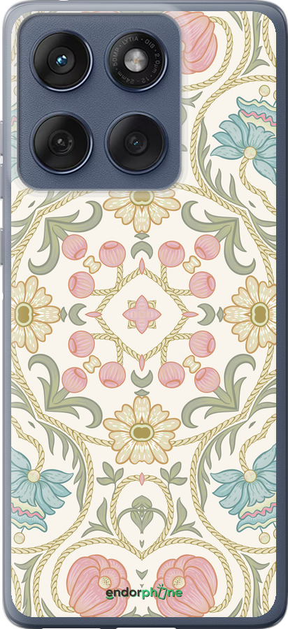 Силиконовый чехол Цветочный орнамент v2 для Motorola Edge 60 Fusion 5G - 5513u-4021 изображение 