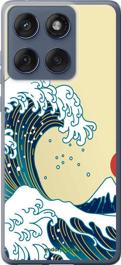 Силиконовый чехол Японские волны для Motorola Edge 60 Fusion 5G - 5533u-4021 изображение 