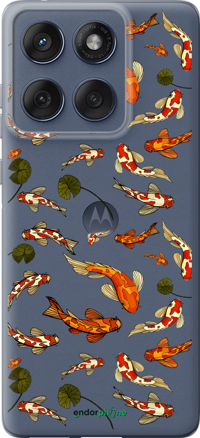 Силиконовый чехол Рыбы Кои для Motorola Edge 60 Fusion 5G - 5535u-4021 изображение 