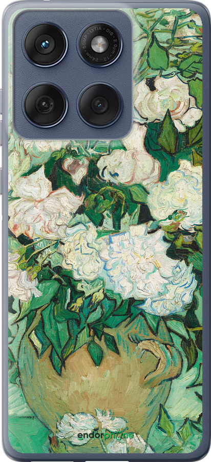 Силиконовый чехол Винсент Ван Гог. Ваза с розами для Motorola Edge 60 Fusion 5G - 5543u-4021 изображение 