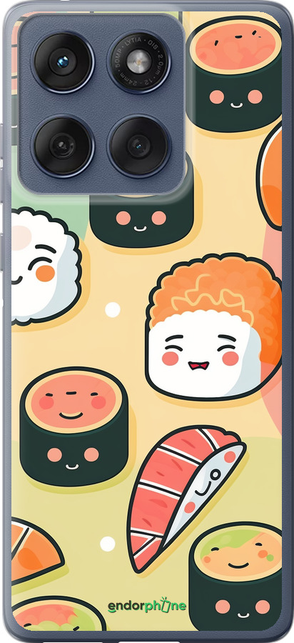 Силиконовый чехол Суши паттерн для Motorola Edge 60 Fusion 5G - 5583u-4021 изображение 
