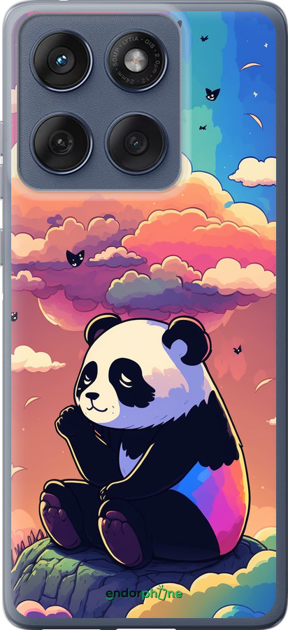 Силіконовий чехол Панда в хмарах для Motorola Edge 60 Fusion 5G - 5585u-4021 изображение 