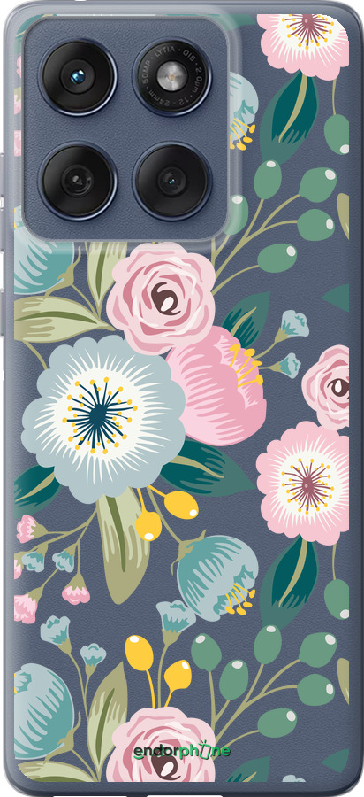 Силиконовый чехол Цветочные обои v2 для Motorola Edge 60 Fusion 5G - 5602u-4021 изображение 