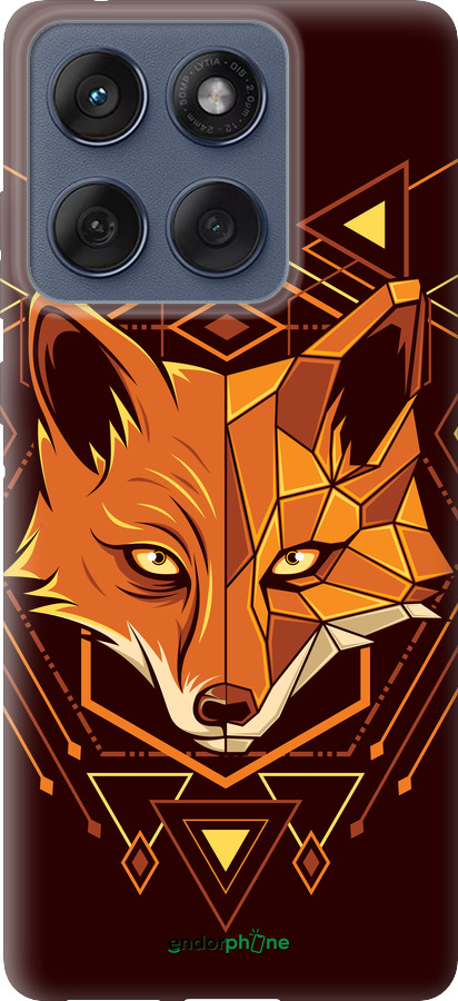 Силиконовый чехол Лиса геометрия для Motorola Edge 60 Fusion 5G - 5607u-4021 изображение 