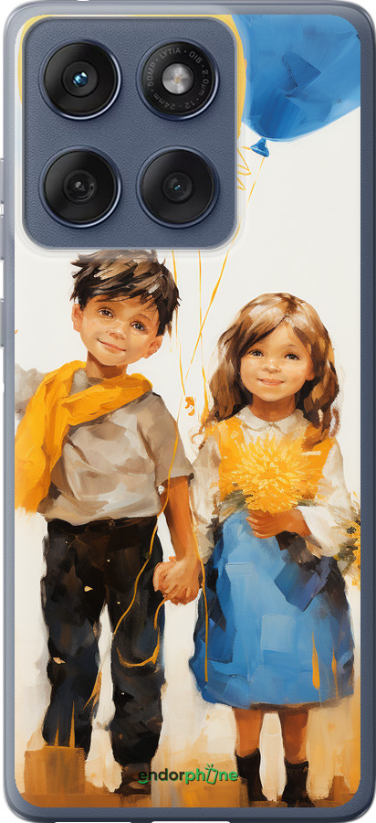 Силиконовый чехол Дети с шариками для Motorola Edge 60 Fusion 5G - 5659u-4021 изображение 