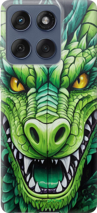 Силиконовый чехол Зелёный дракон для Motorola Edge 60 Fusion 5G - 5816u-4021 изображение 
