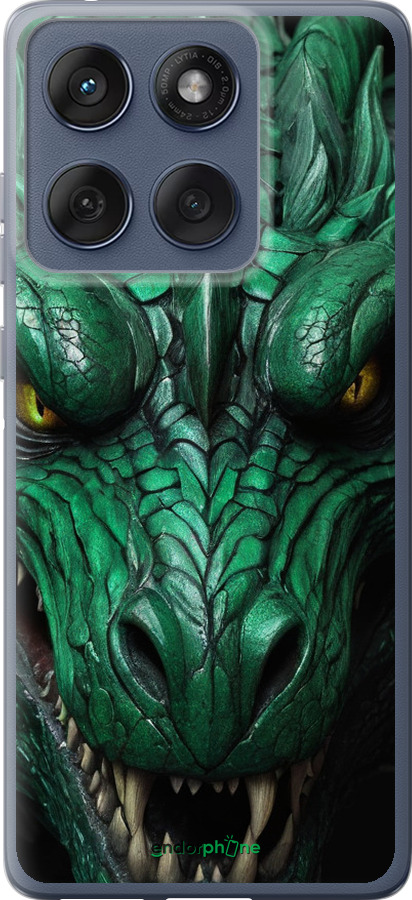 Силиконовый чехол Зелёный дракон v2 для Motorola Edge 60 Fusion 5G - 5817u-4021 изображение 