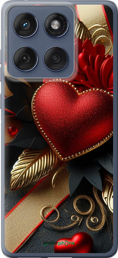 Силиконовый чехол Сердечки v2 для Motorola Edge 60 Fusion 5G - 5832u-4021 изображение 