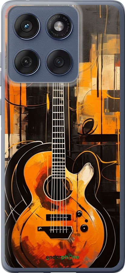 Силиконовый чехол Чехол для телефона Оранжевая Гитара для Motorola Edge 60 Fusion 5G - 5934u-4021 изображение 