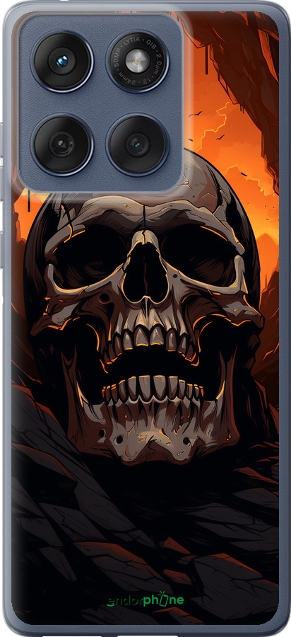 Силиконовый чехол Череп в пещере для Motorola Edge 60 Fusion 5G - 5959u-4021 изображение 