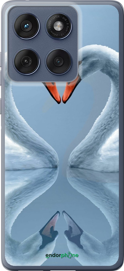 Силиконовый чехол Лебеди для Motorola Edge 60 Fusion 5G - 6007u-4021 изображение 