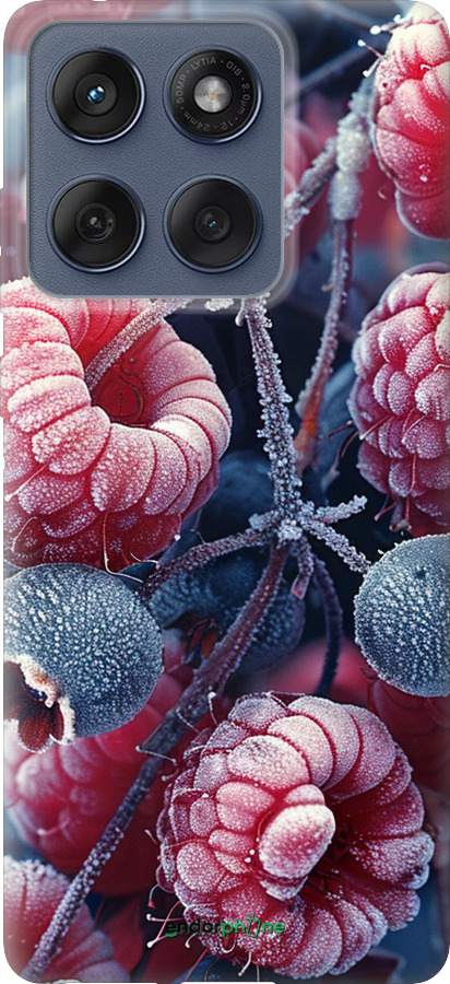 Силиконовый чехол Морозные ягоды для Motorola Edge 60 Fusion 5G - 6033u-4021 изображение 