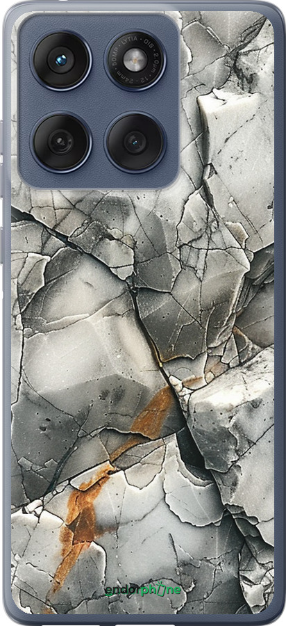 Силиконовый чехол Серый мрамор для Motorola Edge 60 Fusion 5G - 6041u-4021 изображение 