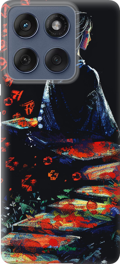 Силиконовый чехол Мечтательная девушка для Motorola Edge 60 Fusion 5G - 6042u-4021 изображение 