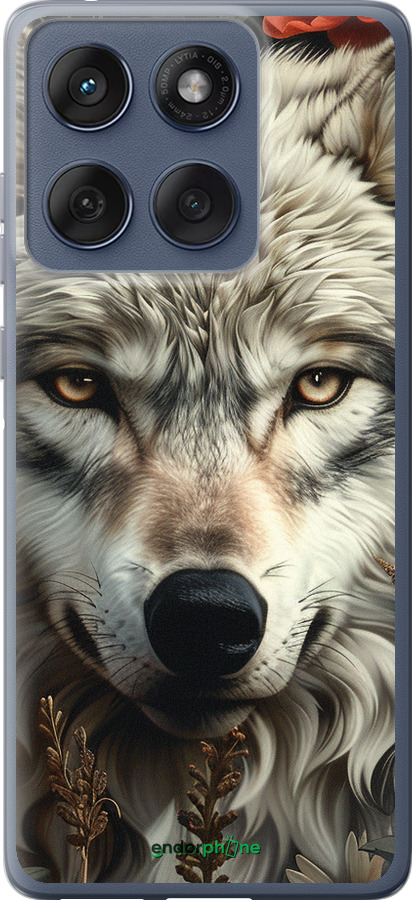 Силиконовый чехол Волчий взгляд для Motorola Edge 60 Fusion 5G - 6066u-4021 изображение 