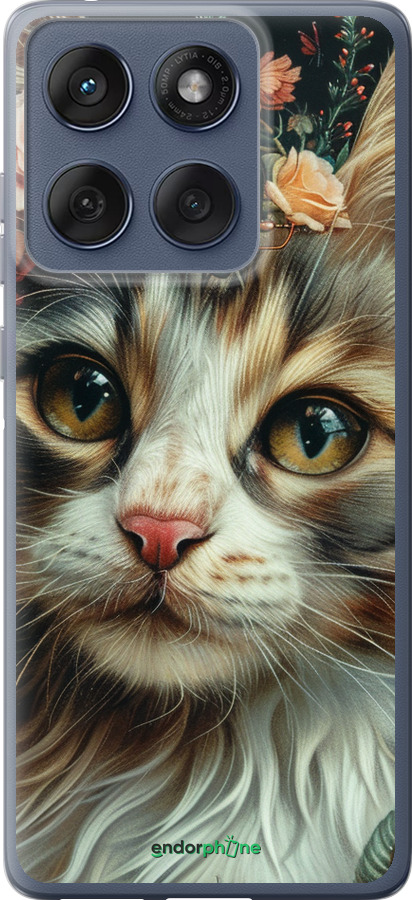 Силиконовый чехол Cats and flowers для Motorola Edge 60 Fusion 5G - 6069u-4021 изображение 