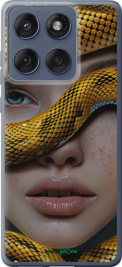 Силиконовый чехол Объятия змеи для Motorola Edge 60 Fusion 5G - 6081u-4021 изображение 