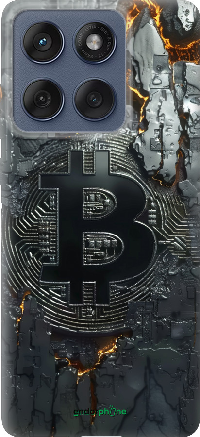 Силиконовый чехол Раскаленный биткойн для Motorola Edge 60 Fusion 5G - 6091u-4021 изображение 