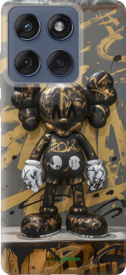 Силиконовый чехол Bronze kaws для Motorola Edge 60 Fusion 5G - 6097u-4021 изображение 