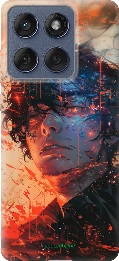 Силіконовий чехол Обличчя в полум'ї для Motorola Edge 60 Fusion 5G - 6127u-4021 изображение 