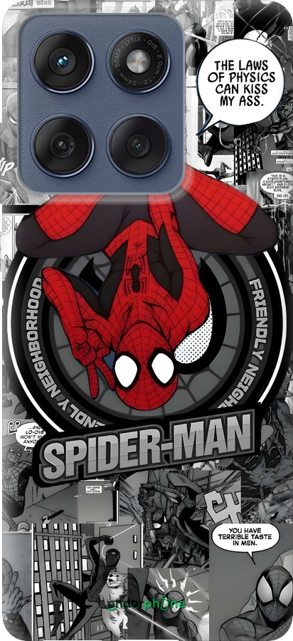 Силиконовый чехол Человек паук для Motorola Edge 60 Fusion 5G - 6279u-4021 изображение 