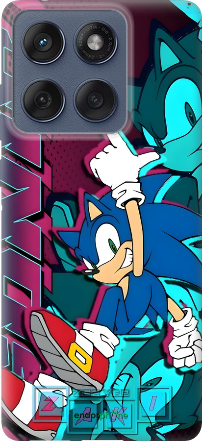 Силиконовый чехол Соник для Motorola Edge 60 Fusion 5G - 6284u-4021 изображение 