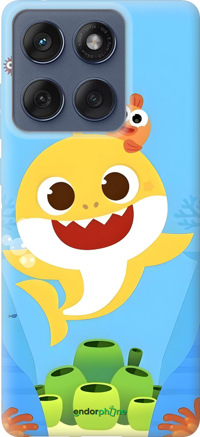 Силиконовый чехол Бейби Шарк для Motorola Edge 60 Fusion 5G - 6303u-4021 изображение 