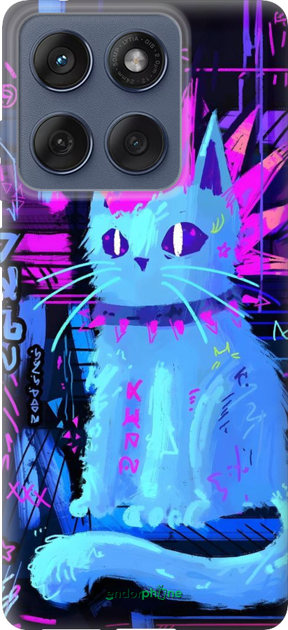 Силіконовий чехол Кіт панк для Motorola Edge 60 Fusion 5G - 6311u-4021 изображение 