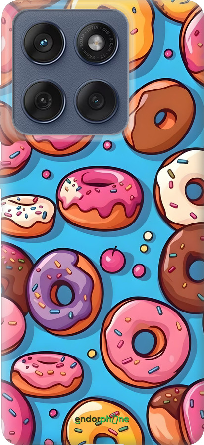 Силиконовый чехол Пончики для Motorola Edge 60 Fusion 5G - 6318u-4021 изображение 