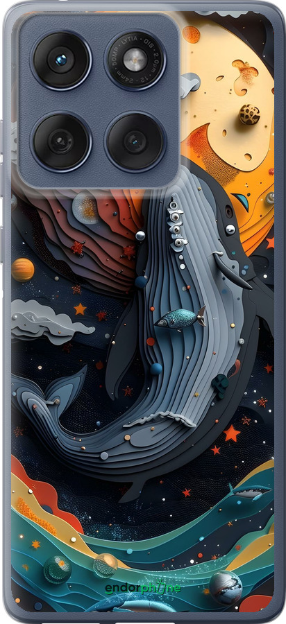 Силиконовый чехол Кит в космосе для Motorola Edge 60 Fusion 5G - 6328u-4021 изображение 
