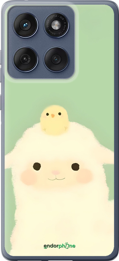 Силиконовый чехол Барашек и ципленок для Motorola Edge 60 Fusion 5G - 6369u-4021 изображение 