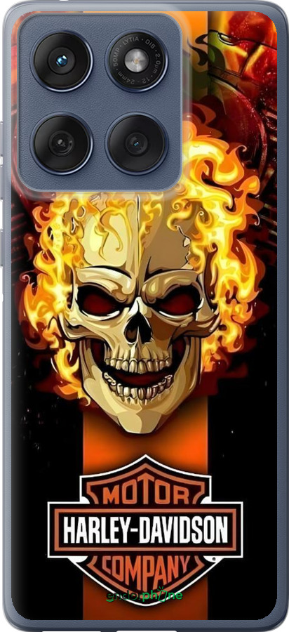 Силіконовий чехол Харлей девидсон для Motorola Edge 60 Fusion 5G - 6370u-4021 изображение 