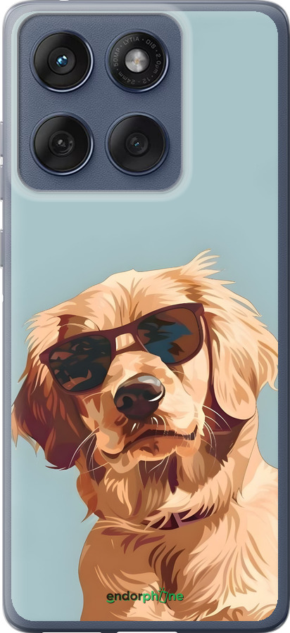 Силиконовый чехол Пес в очках для Motorola Edge 60 Fusion 5G - 6381u-4021 изображение 