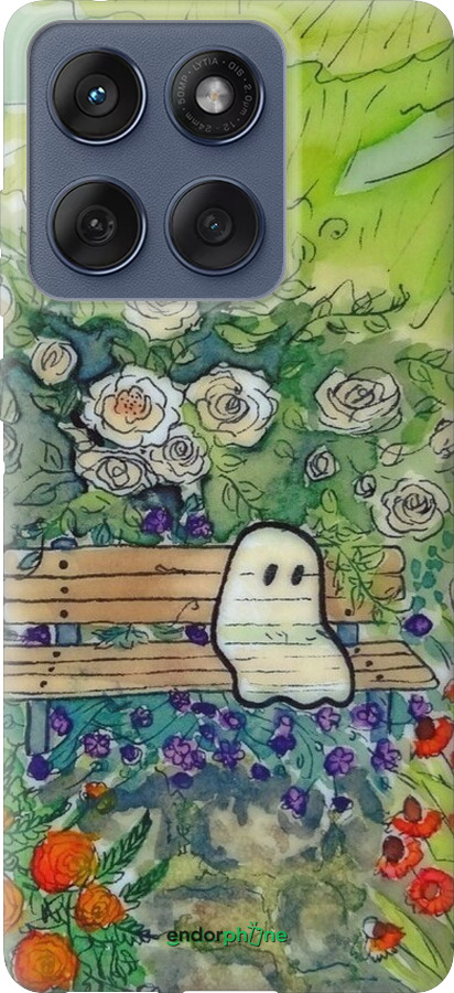 Силиконовый чехол Грустное привидение для Motorola Edge 60 Fusion 5G - 6403u-4021 изображение 