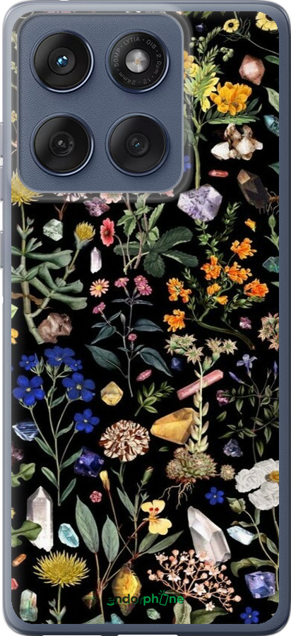 Силиконовый чехол С цветами для Motorola Edge 60 Fusion 5G - 6422u-4021 изображение 