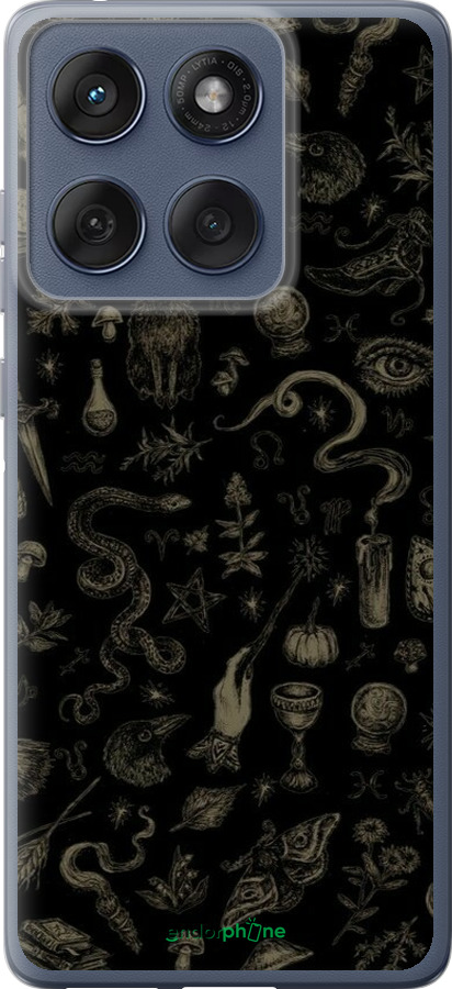 Силиконовый чехол Мистический коллаж с травами и магическими символами для Motorola Edge 60 Fusion 5G - 6428u-4021 изображение 