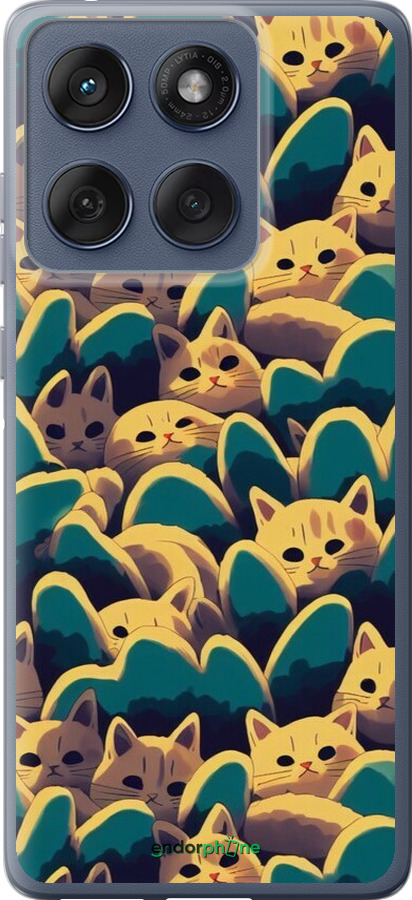 Силиконовый чехол С изображением кошек для Motorola Edge 60 Fusion 5G - 6429u-4021 изображение 