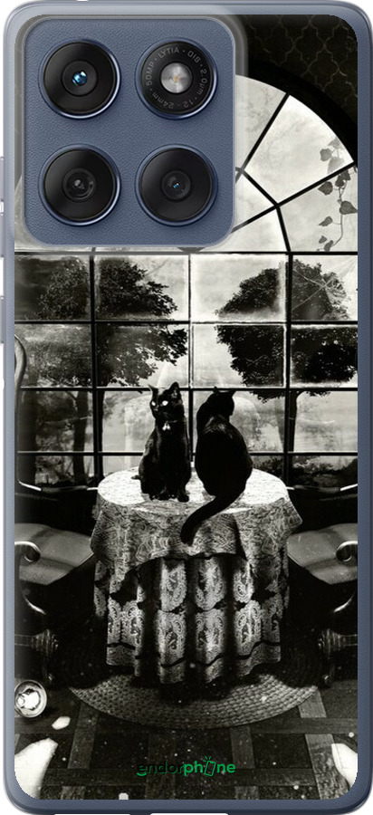 Силиконовый чехол Череп и коты для Motorola Edge 60 Fusion 5G - 6432u-4021 изображение 