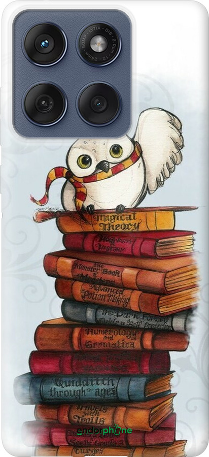 Силиконовый чехол Сова и книги для Motorola Edge 60 Fusion 5G - 6436u-4021 изображение 