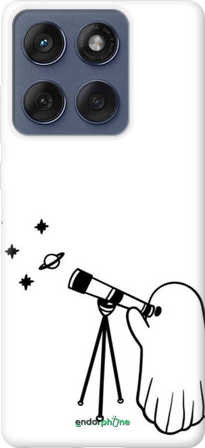 Силиконовый чехол Привидение астроном для Motorola Edge 60 Fusion 5G - 6444u-4021 изображение 