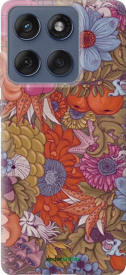Силиконовый чехол Абстрактные цветы для Motorola Edge 60 Fusion 5G - 6526u-4021 изображение 
