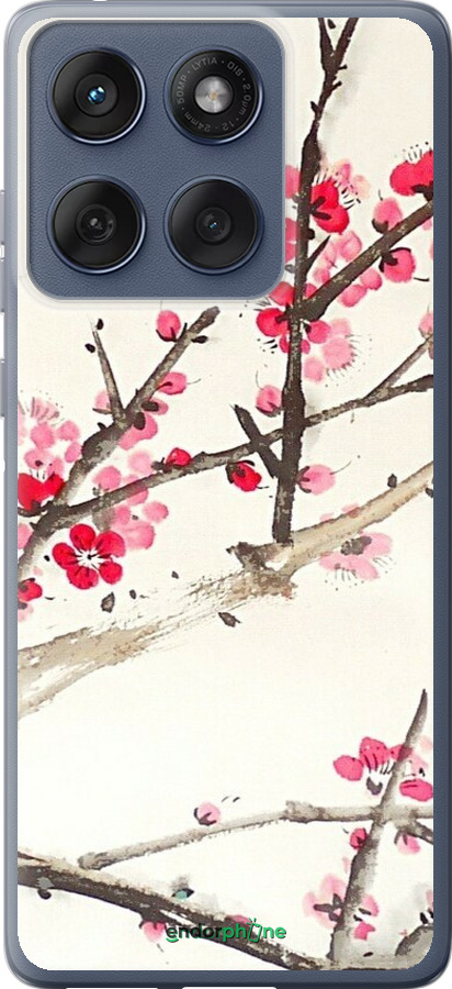 Силіконовий чехол Принт із зображенням цвітіння сакури для Motorola Edge 60 Fusion 5G - 6545u-4021 изображение 