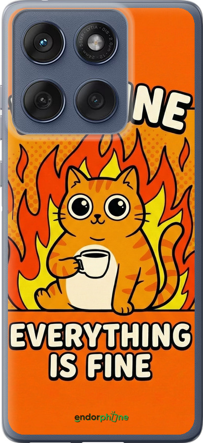 Силіконовий чехол Funny Cat для Motorola Edge 60 Fusion 5G - 6786u-4021 изображение 