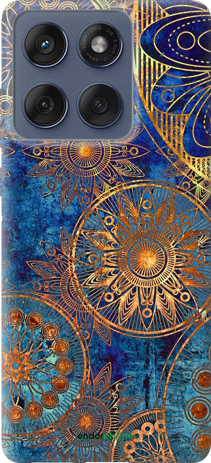 Силиконовый чехол Золотой узор для Motorola Edge 60 Fusion 5G - 678u-4021 изображение 