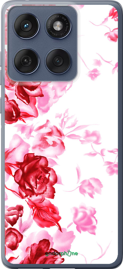 Силіконовий чехол Намальовані троянди для Motorola Edge 60 Fusion 5G - 724u-4021 изображение 