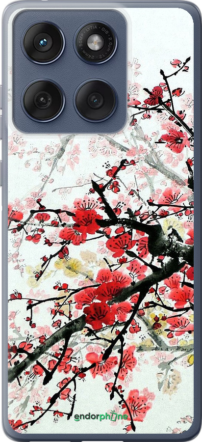 Силиконовый чехол Цветущий куст для Motorola Edge 60 Fusion 5G - 831u-4021 изображение 