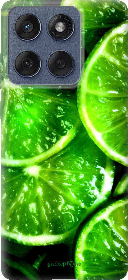 Силиконовый чехол Зелёные дольки лимона для Motorola Edge 60 Fusion 5G - 852u-4021 изображение 