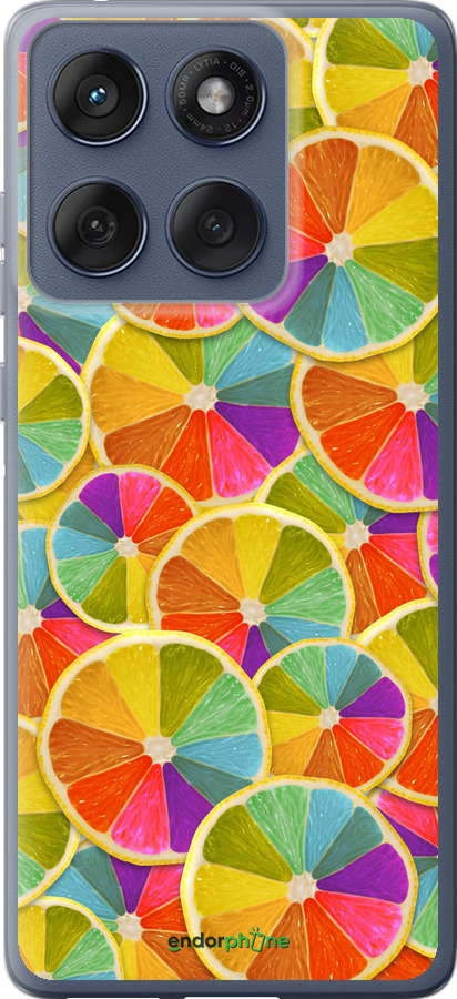 Силиконовый чехол Разноцветные дольки лимона для Motorola Edge 60 Fusion 5G - 861u-4021 изображение 